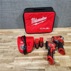 HOUSTON LOCATION - AS - IS Milwaukee 2 Tool Combo Kit W/ (2) Battery & Charger