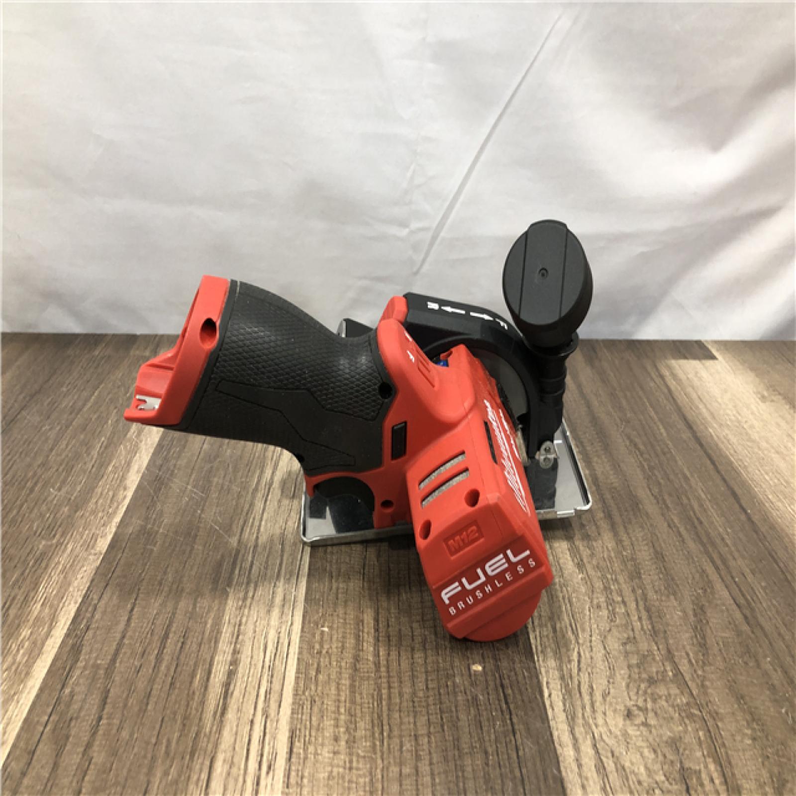 AS-IS Milwaukee  FUEL 12V Lithium-Ion Brushless Cordless 3 in. Cut Off Saw (Tool-Only)
