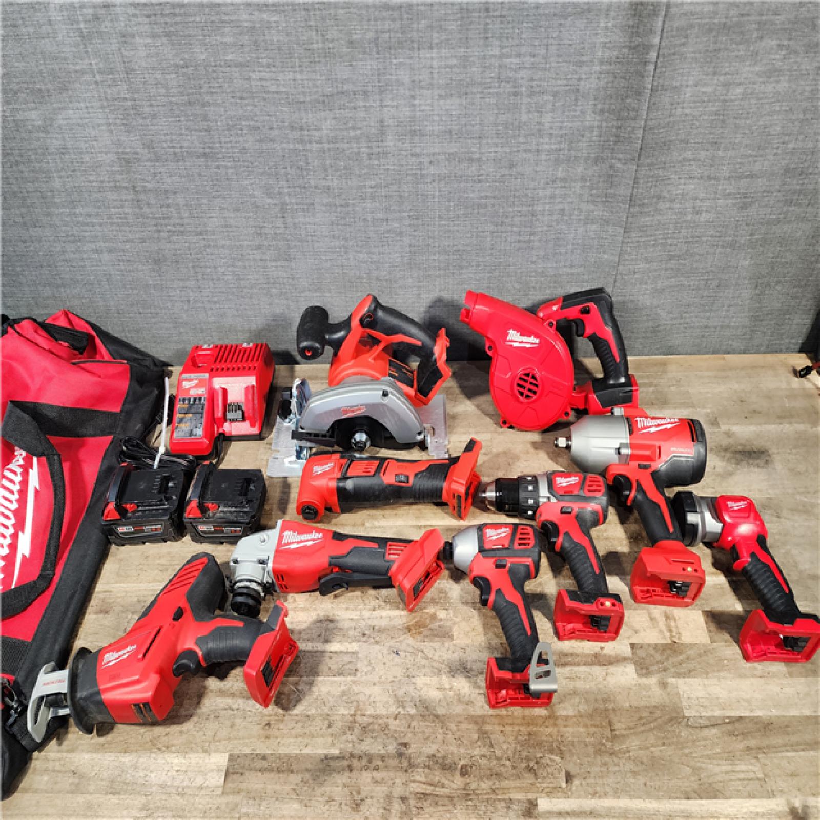 HOUSTON LOCATION - AS-IS Milwaukee 18-Volt Lithium-Ion Cordless (9-Tool) Combo Kit