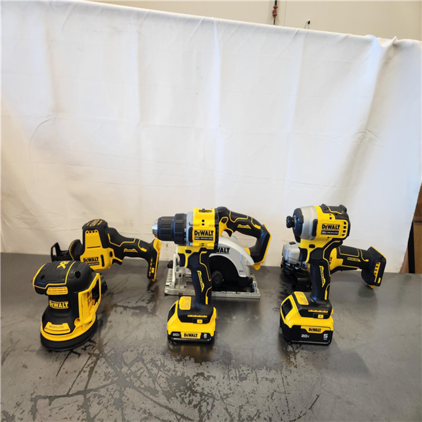 AS-IS- DEWALT 20V Lithium-Ion Cordless 6-Tool Combo Kit with 5.0 Ah and 2.0 Ah Batteries  Charger and Tough System 2.0 Rolling Toolbox