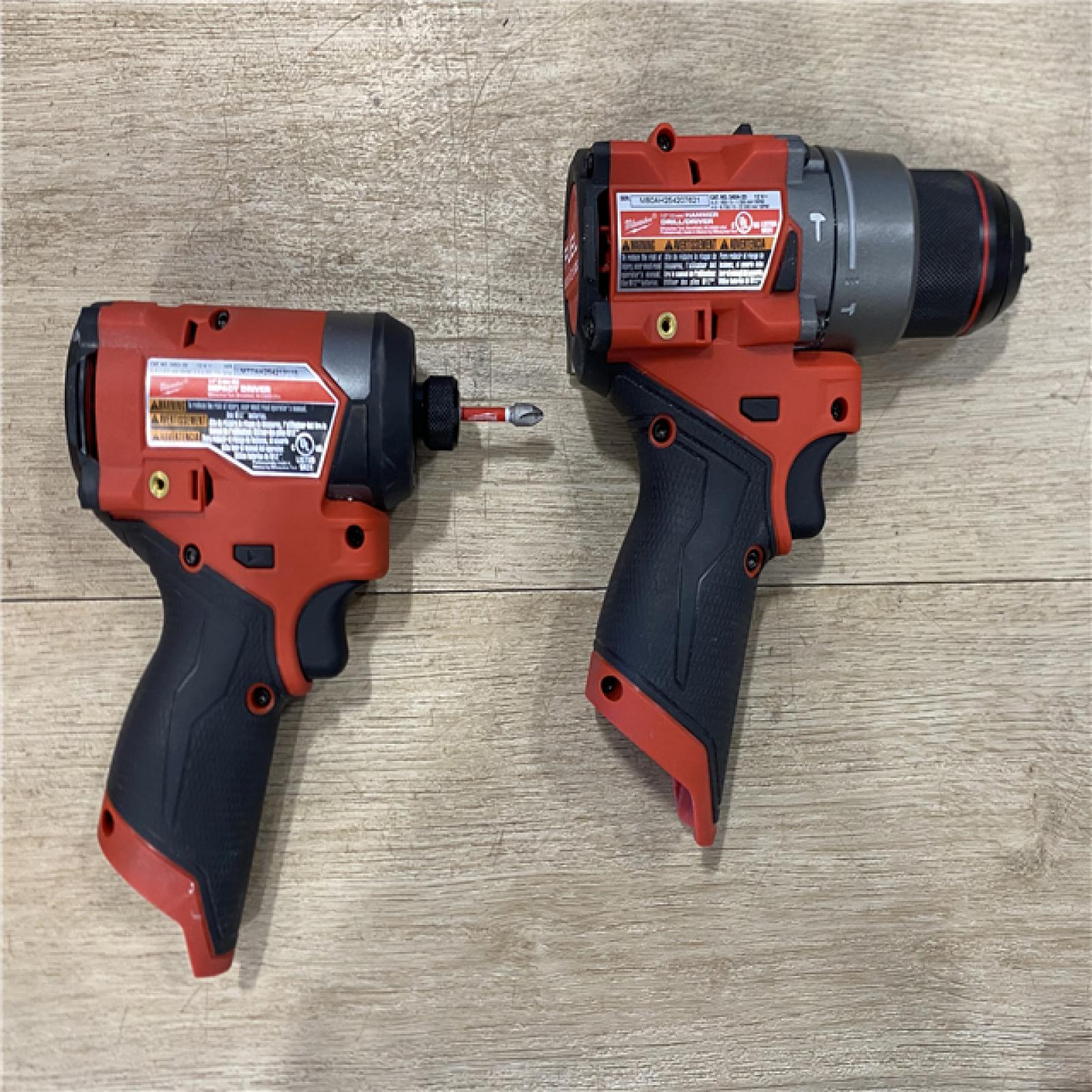 AS-IS Milwaukee FUEL 12-Volt Lithium-Ion Brushless Cordless Hammer Drill and Impact Driver Combo Kit