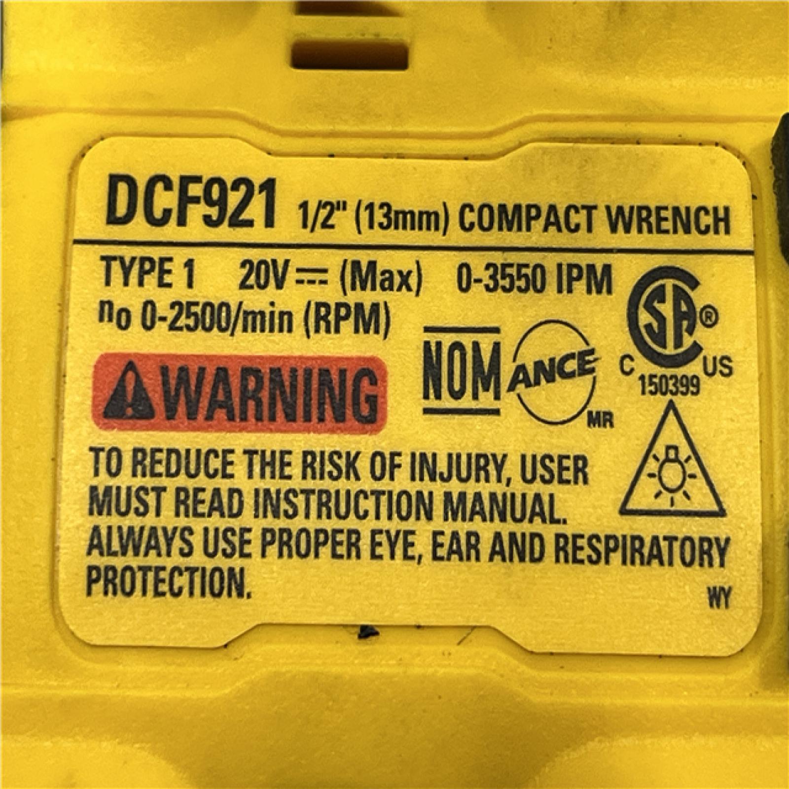 AS-IS DEWALT ATOMIC 20V MAX Cordless Brushless 1/2 in. Variable Speed Impact Wrench (Tool Only)