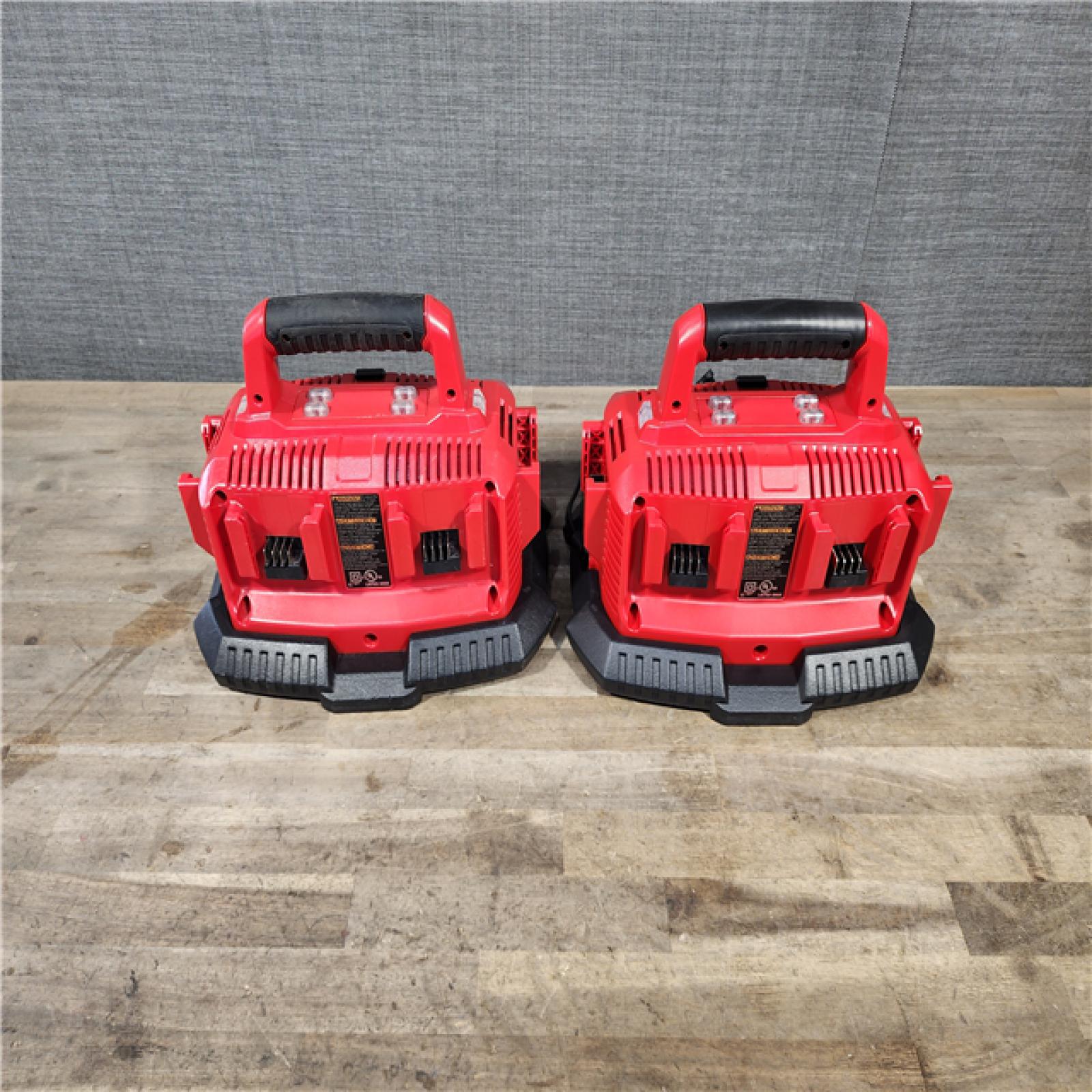 HOUSTON LOCATION - AS-IS (2) Milwaukee 48-59-1806 M18 Six Pack Sequential Charger