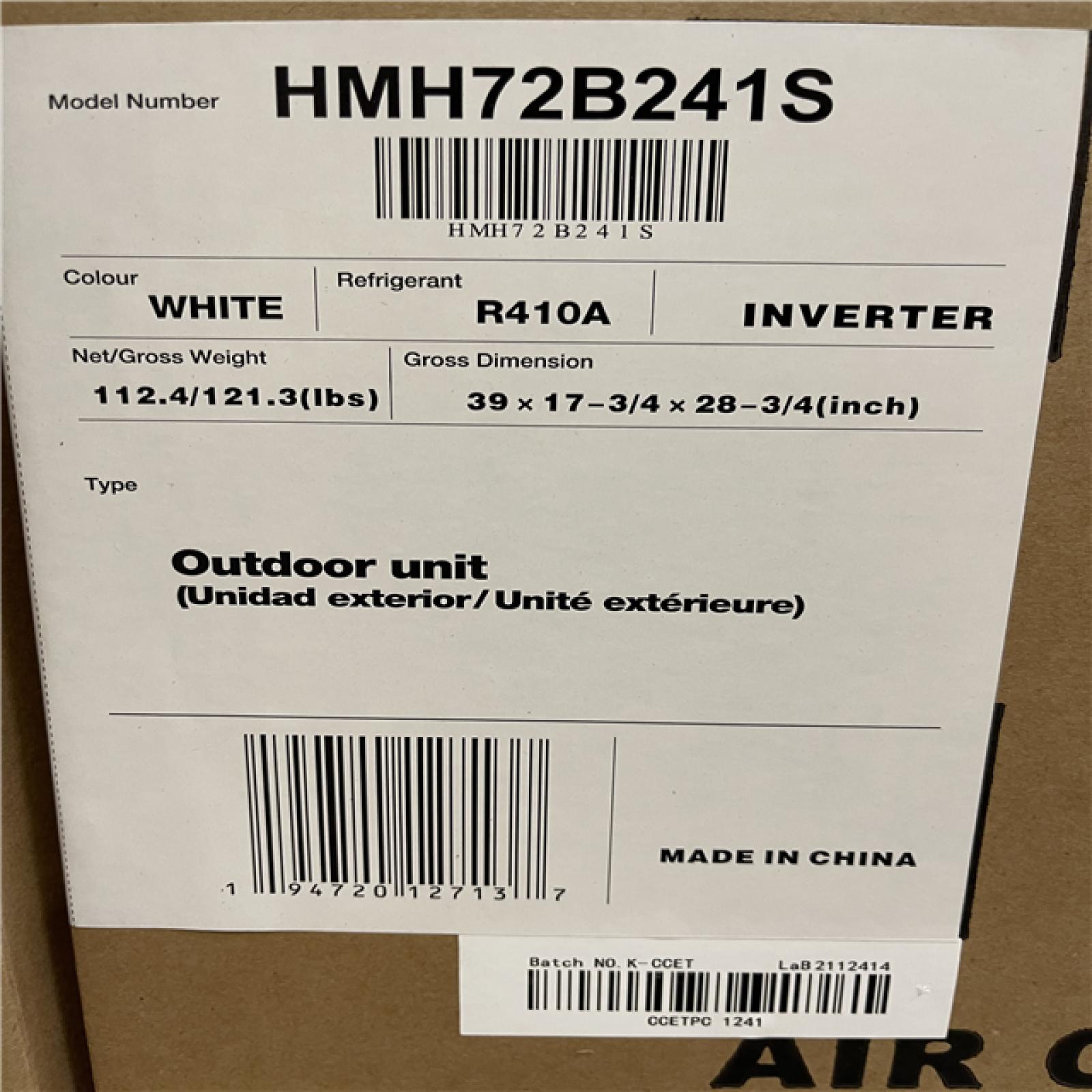 DALLAS LOCATION - Johnson Controls 2T 17SEER MULTISTAGE MOD HTP(OUTDOOR UNIT) PALLET-(3 UNITS)