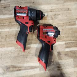 HOUSTON LOCATION - AS-IS Milwaukee  FUEL 12-Volt Lithium-Ion Brushless Cordless Hammer Drill and Impact Driver Combo Kit