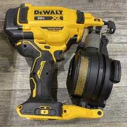 AS-IS DEWALT 20V MAX Lithium-Ion 15-Degree Electric Cordless Roofing Nailer Kit