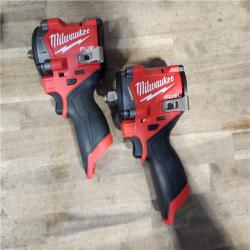 HOUSTON LOCATION - AS-IS MILWAUKEE 2 TOOL COMBO KIT W/ (2) BATTERY & CHARGER