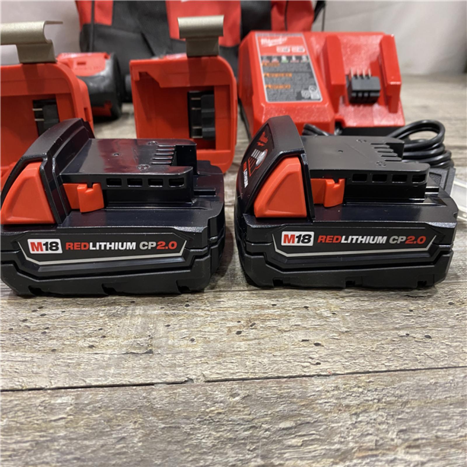 AS-IS Milwaukee 18V Lithium-Ion Brushless Cordless Compact Drill/Impact Combo Kit