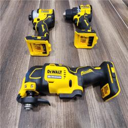AS-IS DeWalt 20V MAX ATOMIC Cordless Brushless 3 Tool Combo Kit