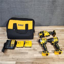 HOUSTON LOCATION - AS-IS DEWALT ATOMIC 20-Volt Lithium-Ion Cordless Brushless (3-Tool) Combo Kit