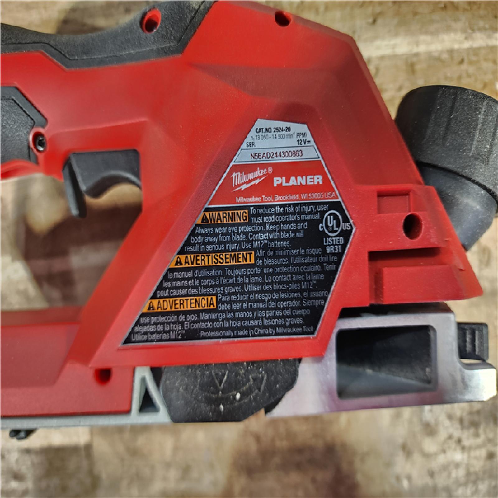 HOUSTON LOCATION - AS - IS M12 12V Lithium-Ion Brushless Cordless 2 in. Planer (Tool-Only)