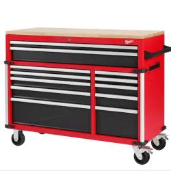 DALLAS LOCATION -  Milwaukee Tool Storage 52 in. W x 22 in. D Heavy Duty Red Mobile Workbench Cabinet