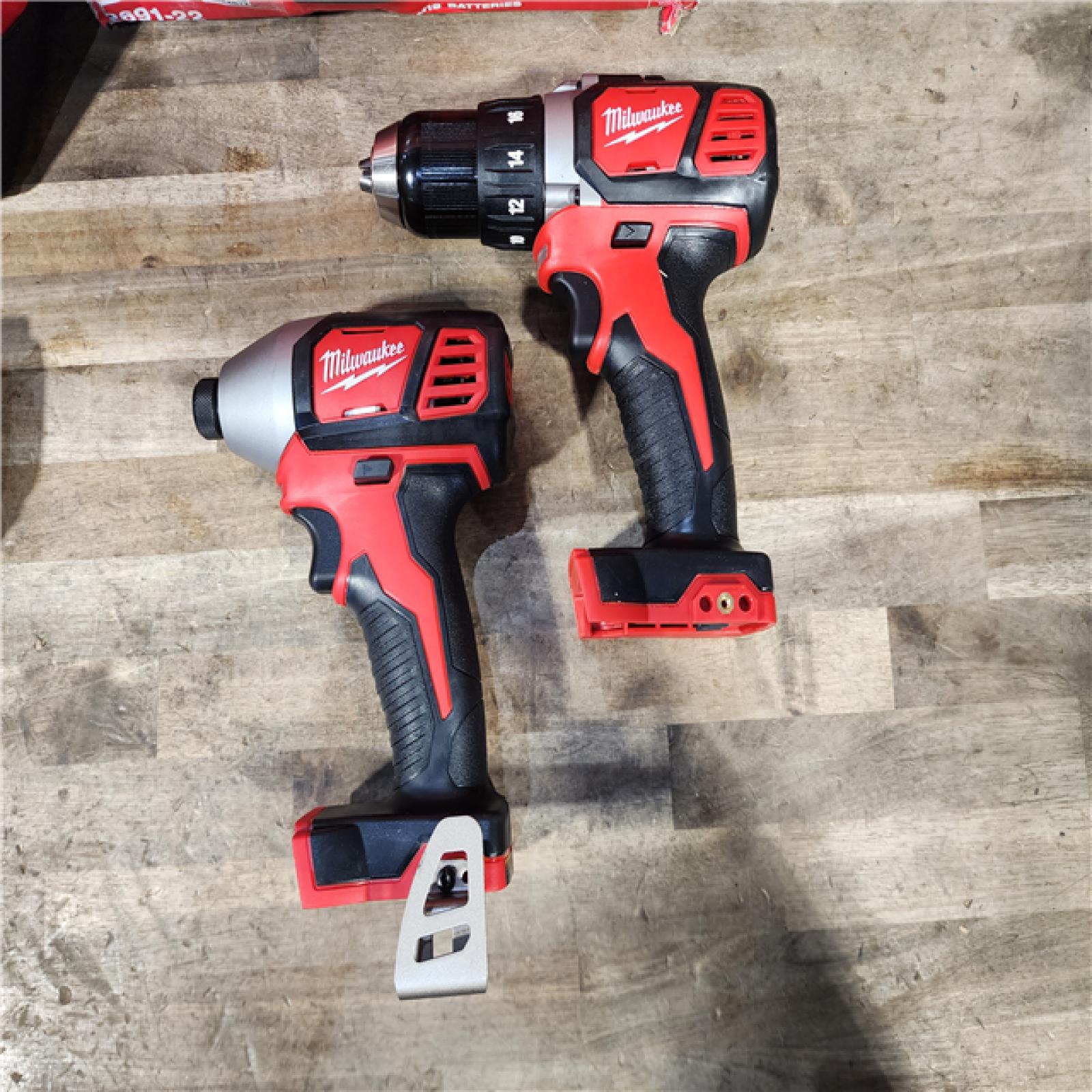 HOUSTON LOCATION - AS-IS Milwaukee 18V Cordless Brushed 2-Tool Drill/Driver and Impact Driver Kit