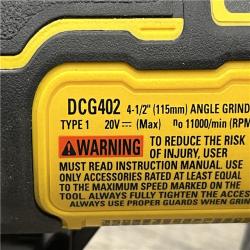 AS-IS DEWALT ATOMIC 20V MAX Cordless 4-1/2 in. Angle Grinder with Paddle Switch (Tool Only)