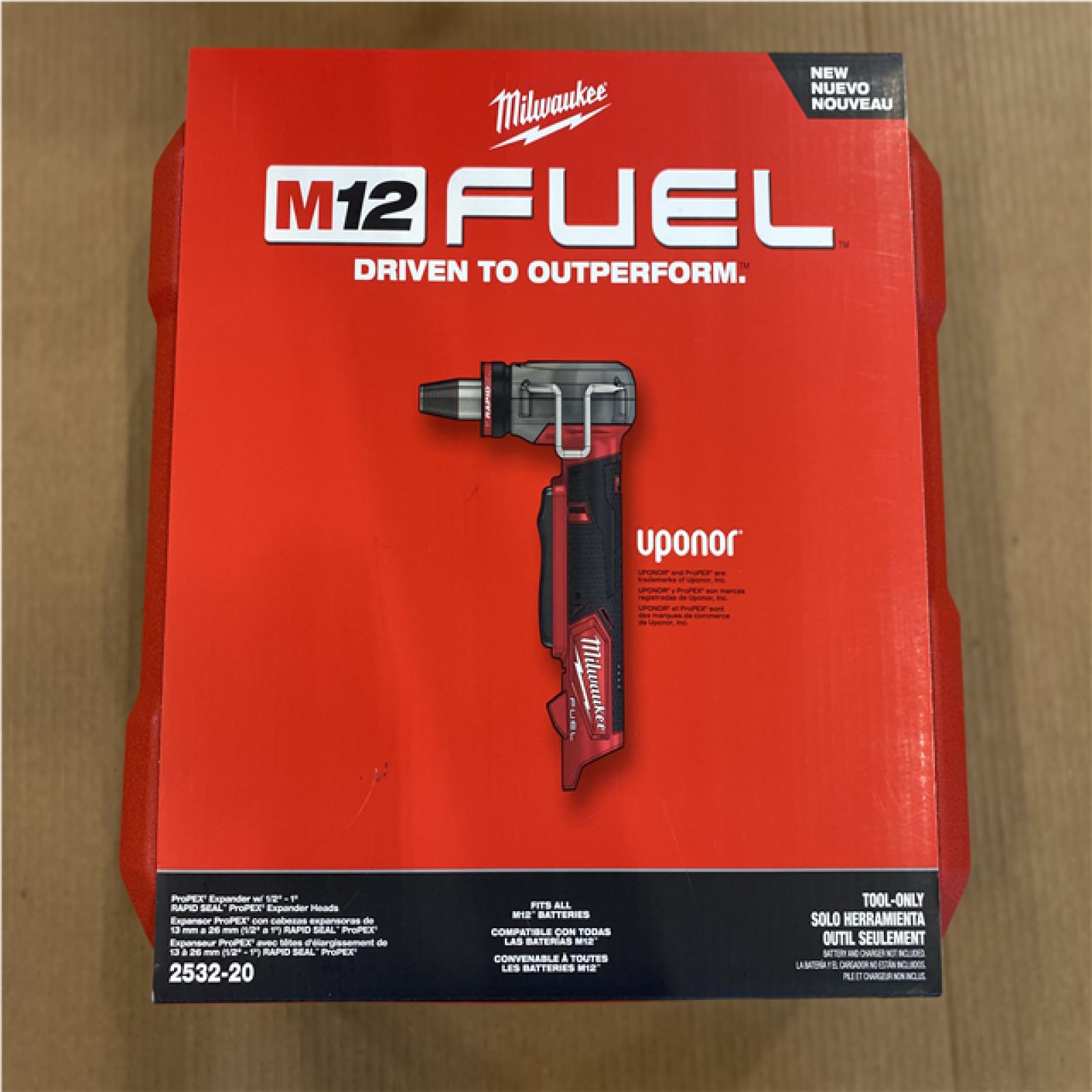DALLAS LOCATION - NEW! MILWAUKEE M12 FUEL ProPEX Expander Tool with 1/2 in. - 1 in. RAPID SEAL ProPEX Expander Heads