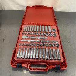 AS-IS - Milwaukee 3/8 in. Drive SAE/Metric Ratchet and Socket Mechanics Tool Set (56-Piece)