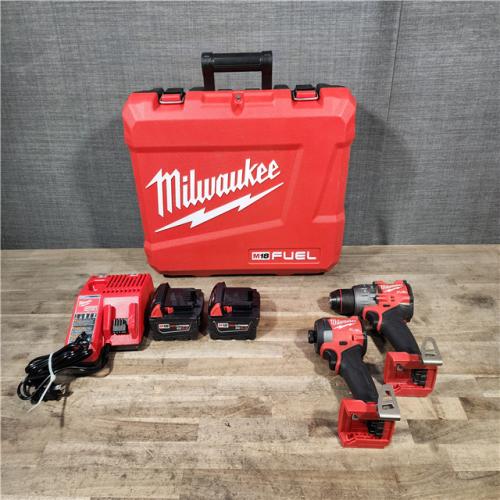 HOUSTON LOCATION - AS-IS Milwaukee FUEL 18V Lithium-Ion Brushless Cordless Hammer Drill and Impact Driver Combo Kit