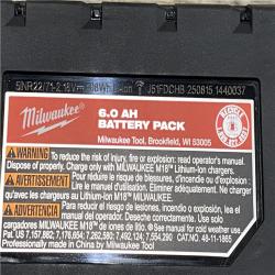 AS-IS Milwaukee 18-Volt Lithium-Ion High Output Battery Starter Kit with Two 6.0 Ah Battery and Charger