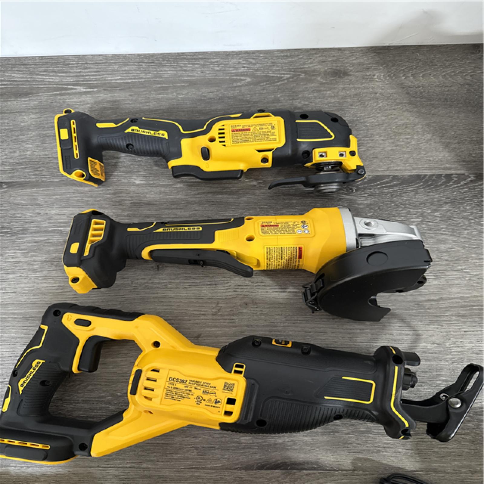 CALIFORNIA AS-IS DeWalt 8-Tool Combo Kit  Includes (2) Batteries  Charger & (2) Bags