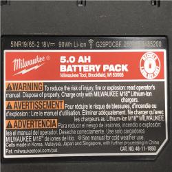 AS-IS Milwaukee 18-Volt Lithium-Ion XC Starter Kit with One 5.0Ah Battery and Charger