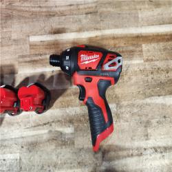 HOUSTON LOCATION - AS - IS Milwaukee 12V Lithium-Ion Cordless 1/4 in. Hex Screwdriver Kit