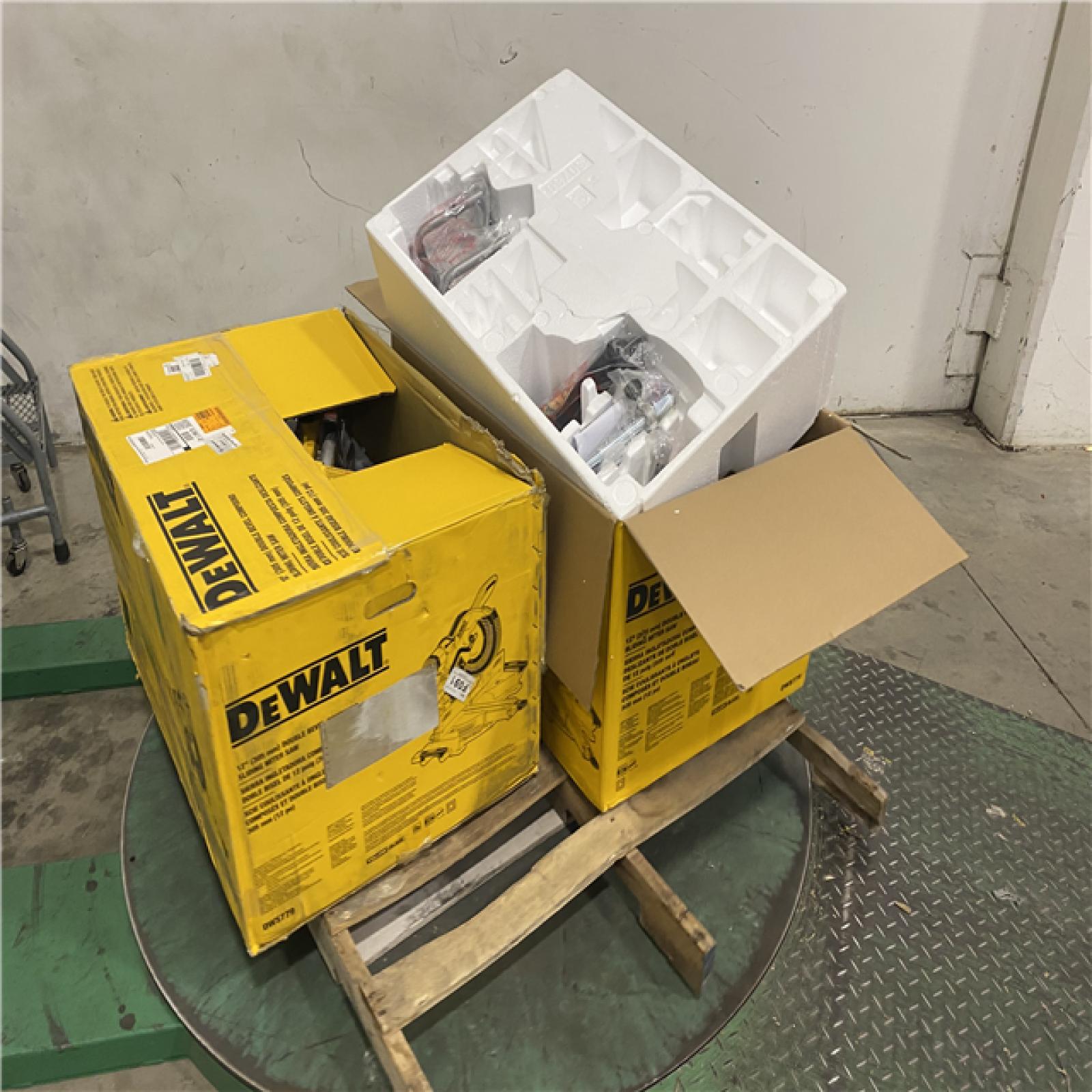 Dallas Location - As-Is DWS779-  DEWALT 15 Amp Corded 12 in. Double Bevel Sliding Compound Miter Saw(Lot Of 2)