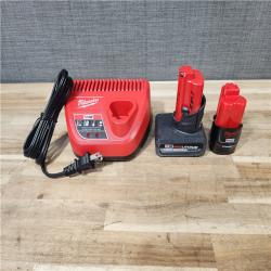 HOUSTON LOCATION - AS-IS MILWAUKEE 2 TOOL COMBO KIT W/ (2) BATTERY & CHARGER