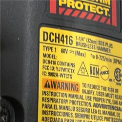 AS-IS DEWALT FLEXVOLT 60V MAX Cordless 1-1/4 in. SDS Plus Rotary Hammer (Tool Only)