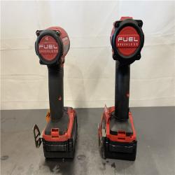 AS-IS- AS-IS - Milwaukee M18 FUEL 18V Lithium-Ion Brushless Cordless Hammer Drill and Impact Driver Combo Kit (2-Tool) with 2 Batteries