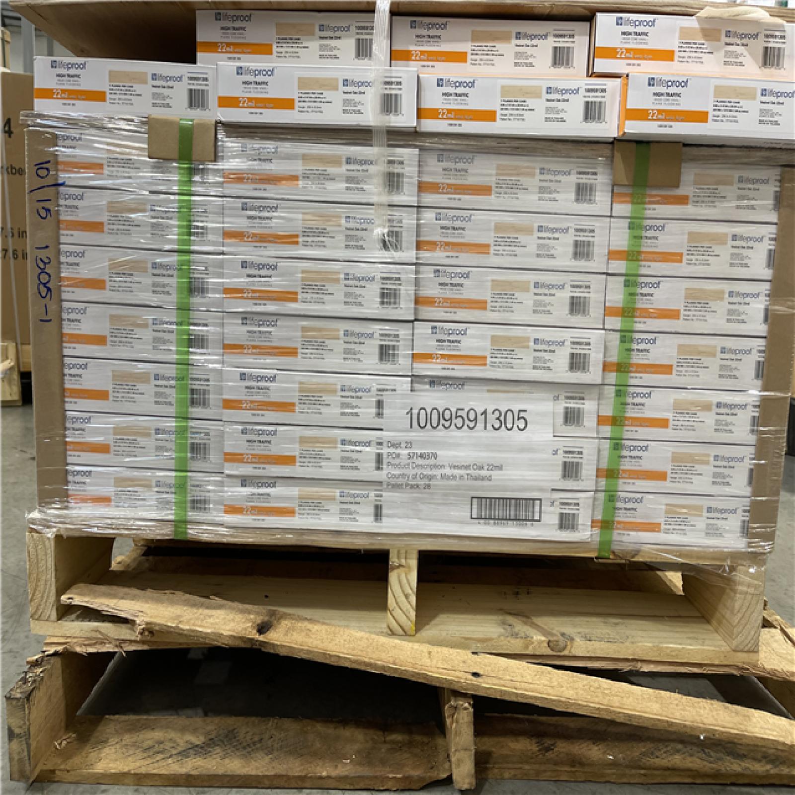 DALLAS LOCATION - Lifeproof Vesinet Oak 22 mil x 8.7 in. W x 48 in. L Click Lock Waterproof Luxury Vinyl Plank Flooring (20.1 sq. ft./case) PALLET -(35 CASES)