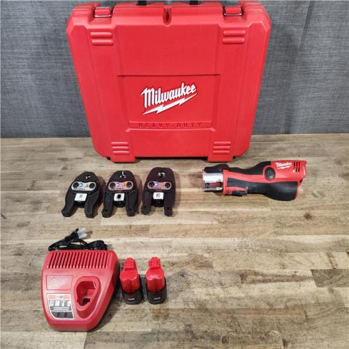 HOUSTON LOCATION - AS-IS M12 12-Volt Lithium-Ion Force Logic Cordless Press Tool Kit (3 Jaws Included) with Two 1.5 Ah Battery and Hard Case