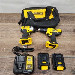 AS-IS DEWALT 20V MAX Lithium-Ion Brushless Cordless 2 Tool Combo Kit