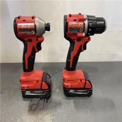 AS-IS - Milwaukee M18 18V Lithium-Ion Brushless Cordless Compact Drill/Impact Combo Kit