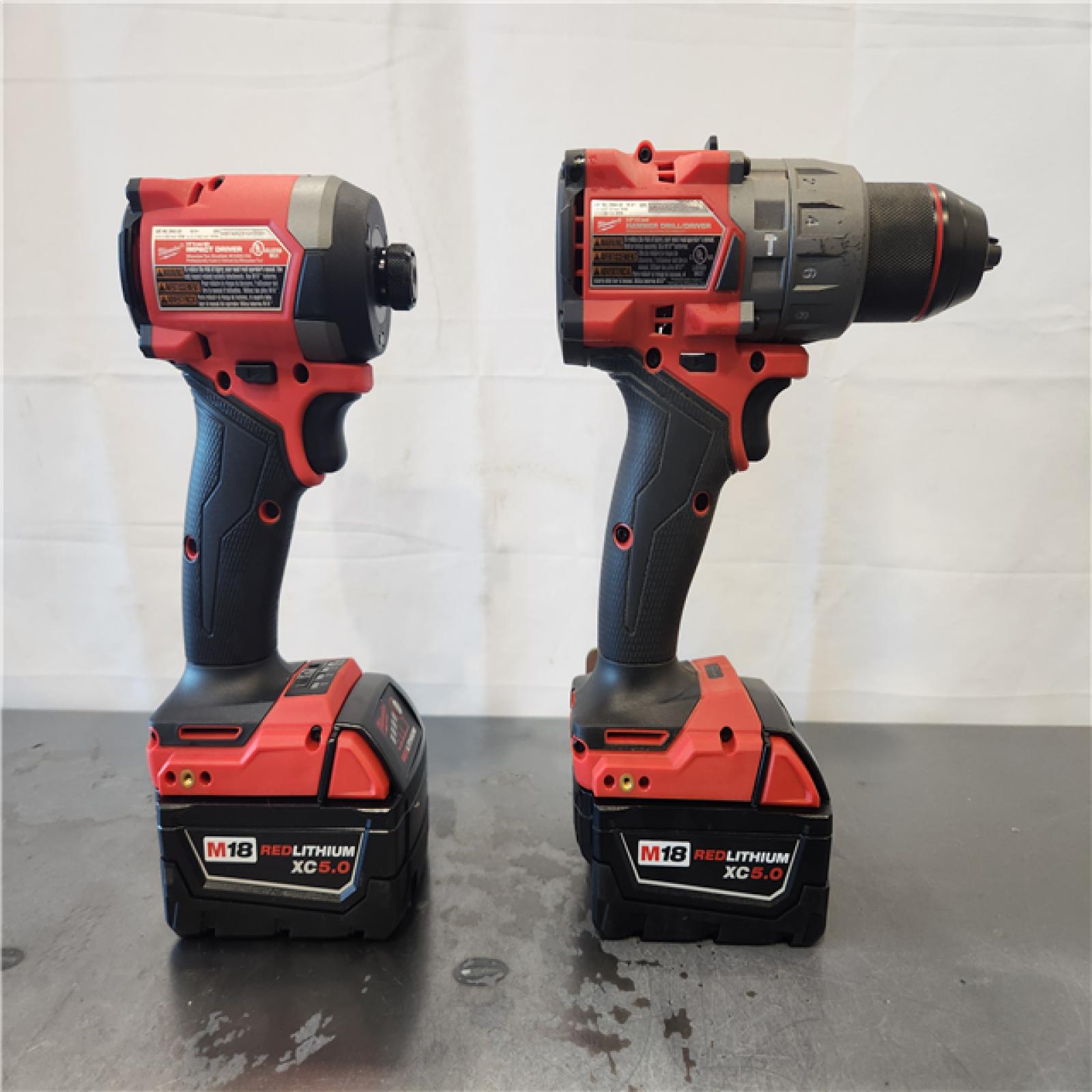 AS-IS- Milwaukee FUEL 18V Lithium-Ion Brushless Cordless Hammer Drill and Impact Driver Combo Kit