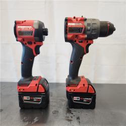 AS-IS- Milwaukee FUEL 18V Lithium-Ion Brushless Cordless Hammer Drill and Impact Driver Combo Kit