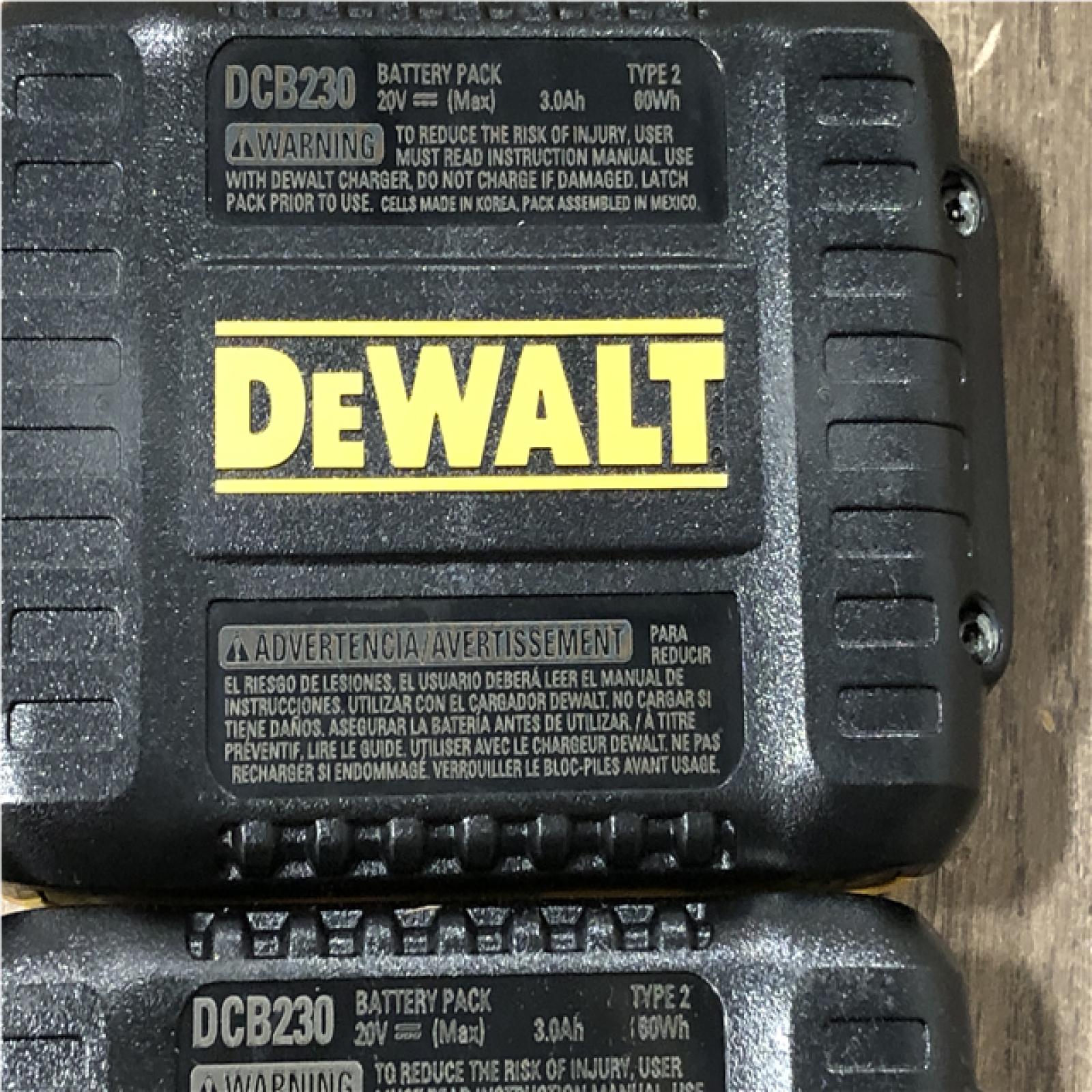 AS-IS DEWALT 20V MAX Compact Lithium-Ion 3.0Ah Battery Pack (2 Pack)