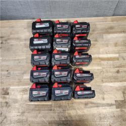 HOUSTON LOCATION - AS-IS MILWAUKEE BATTERY PACK QTY - 15