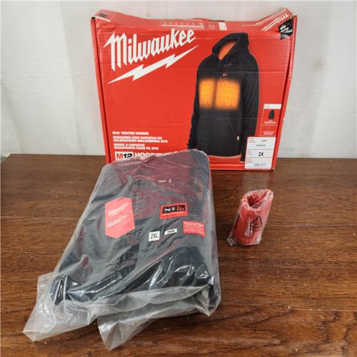 NEW! Milwaukee M12 12-Volt Cordless Black Heated Jacket Hoodie (Jacket and Battery Holder Only) (2X-Large)