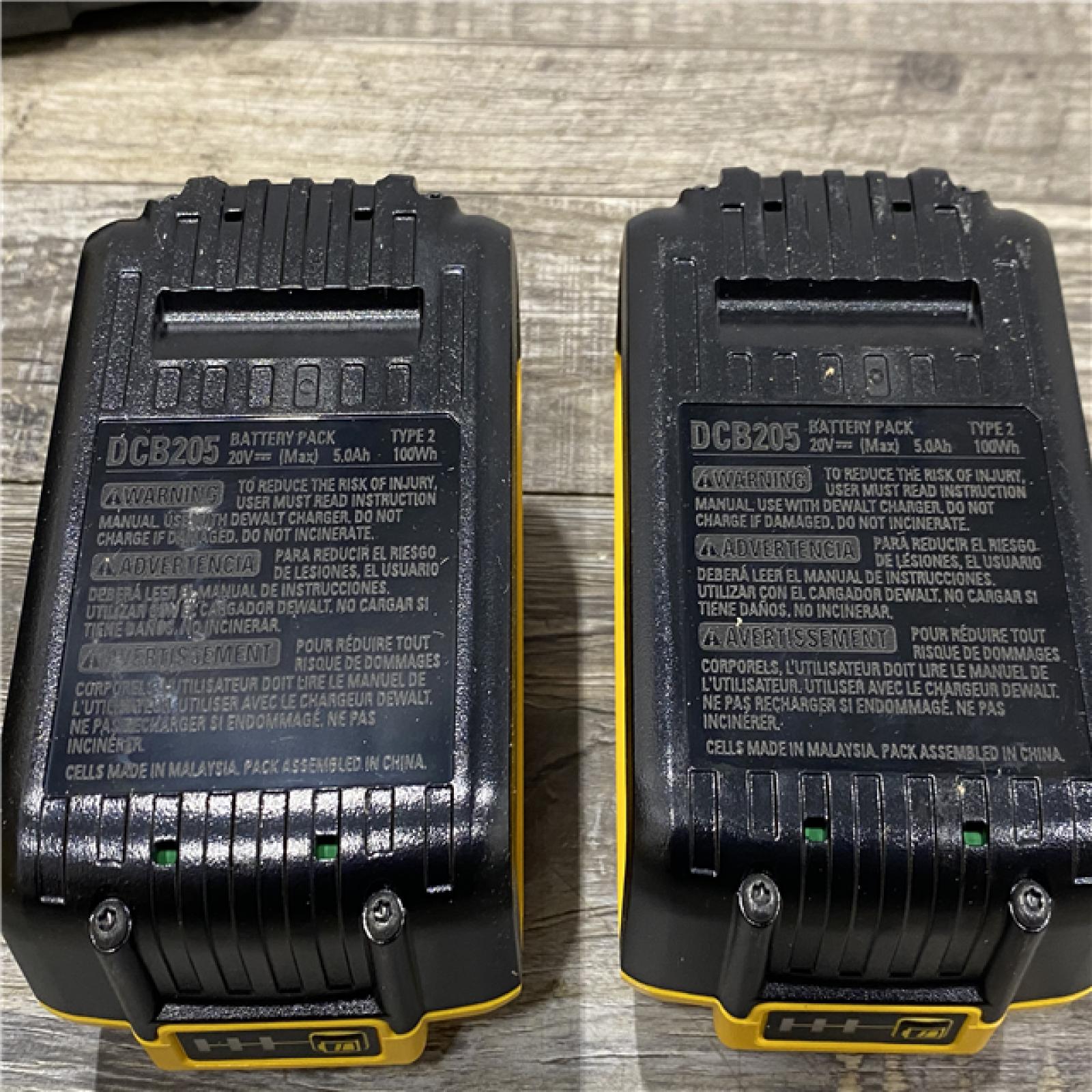 AS-IS DEWALT 20V MAX Lithium-Ion Battery Starter Kit with 5.0 Ah Batteries (2-Pack) and Charger