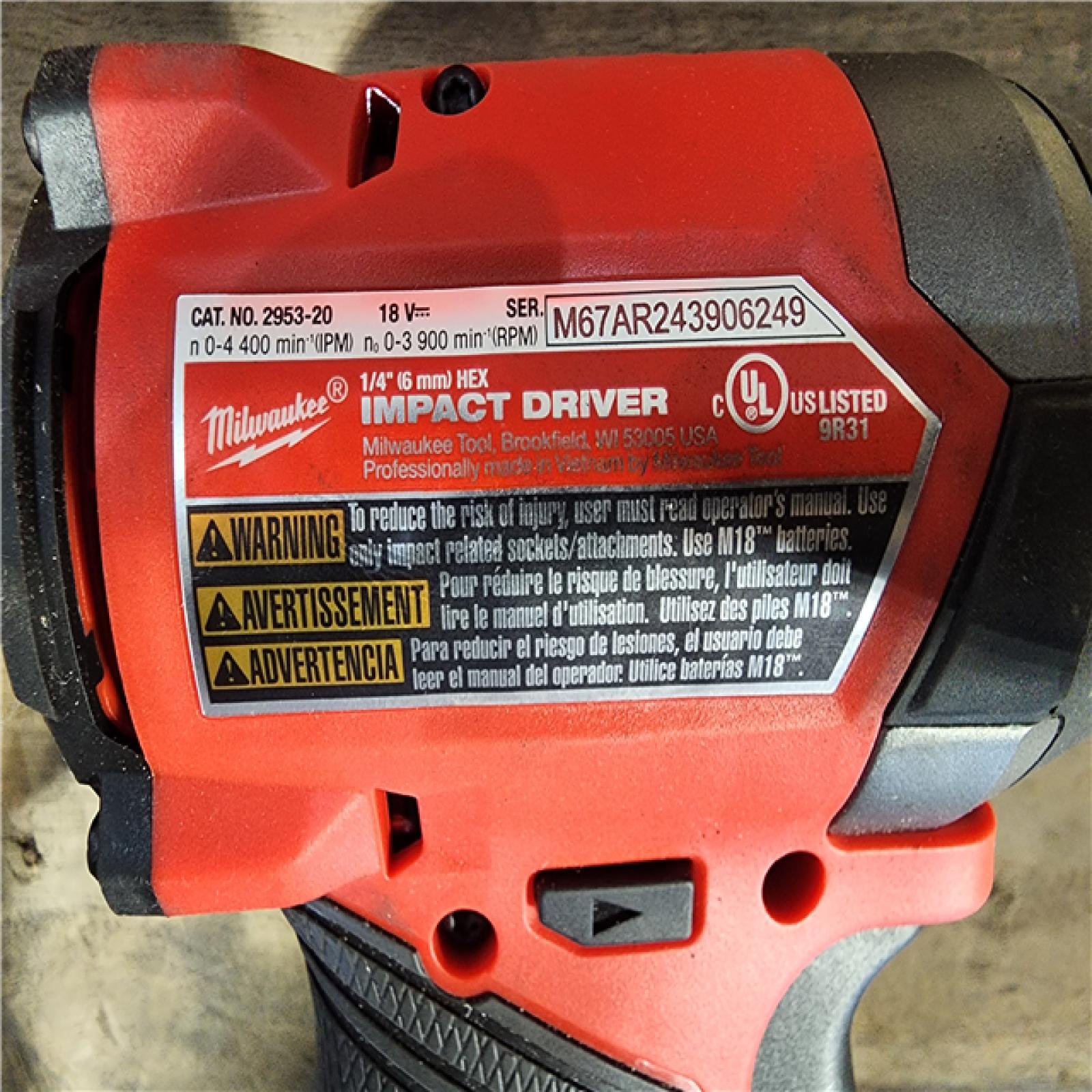 HOUSTON LOCATION - AS-IS (4) Milwaukee 2953-20 18V Lithium-Ion Brushless Cordless 1/4   Hex Impact Driver (TOOL ONLY)