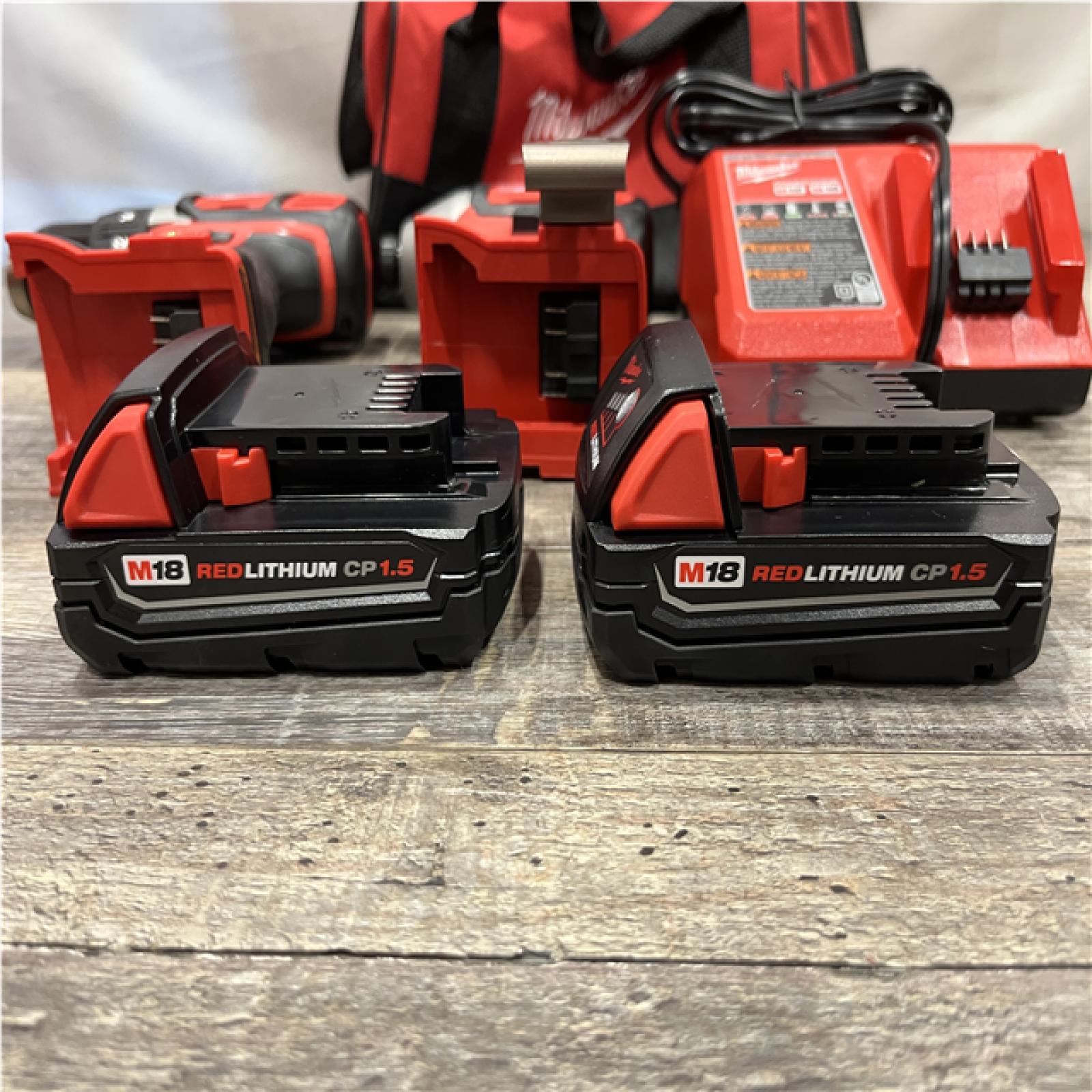 AS-IS Milwaukee 18V Lithium-Ion Cordless Drill Driver/Impact Driver Combo Kit