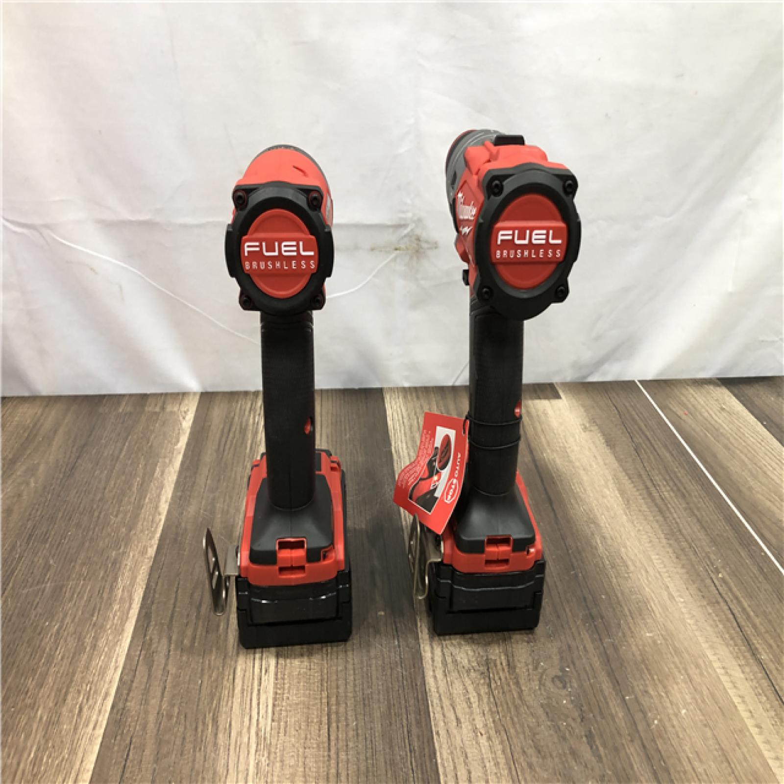 AS-IS Milwaukee FUEL 18V Lithium-Ion Brushless Cordless Hammer Drill and Impact Driver Combo Kit