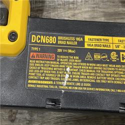 AS-IS DEWALT 20V MAX XR Lithium-Ion Electric Cordless 18-Gauge Brad Nailer (Tool Only)