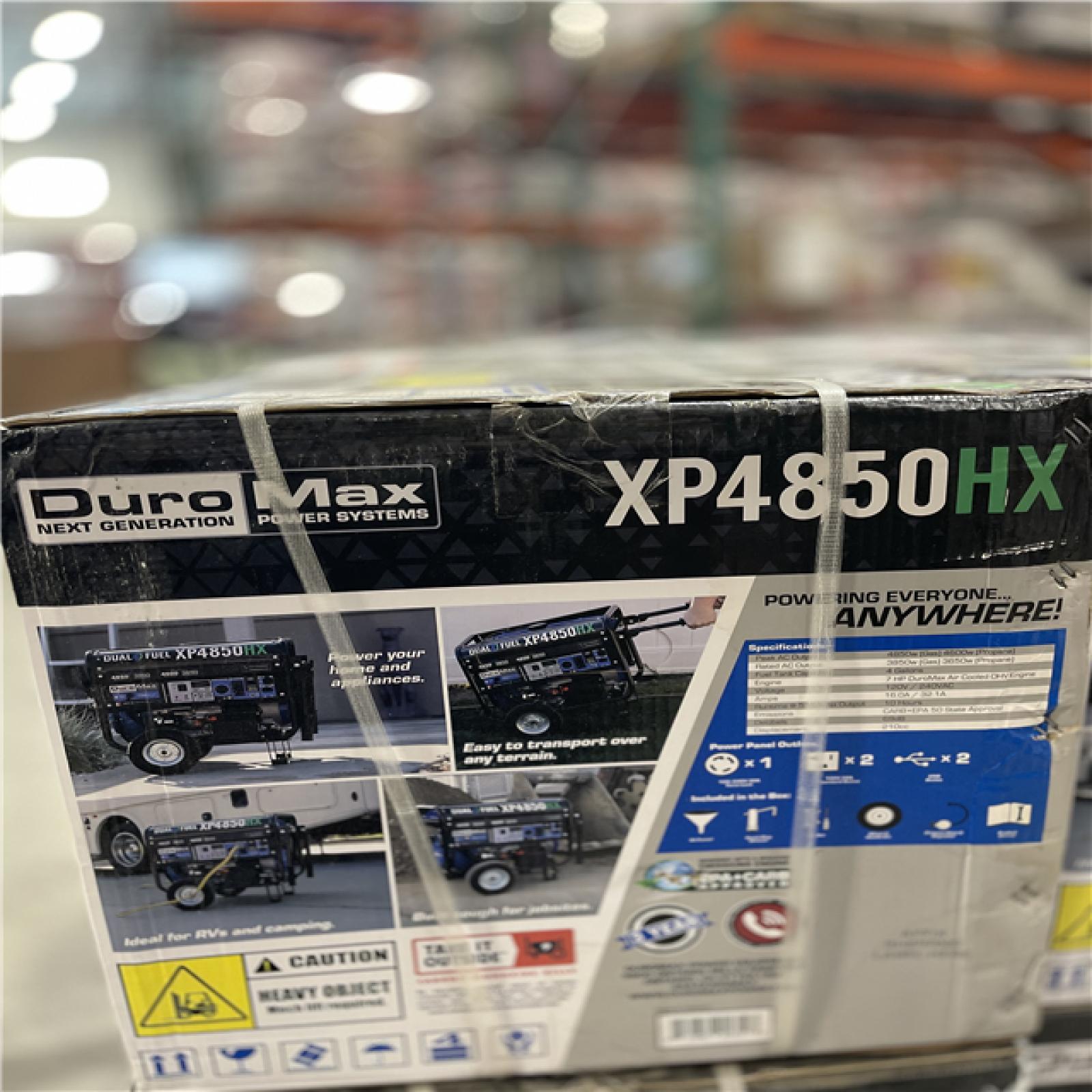 DALLAS LOCATION- NEW!- DuroMax 4 850-Watt 210cc Dual Fuel Gas Propane Portable Generator