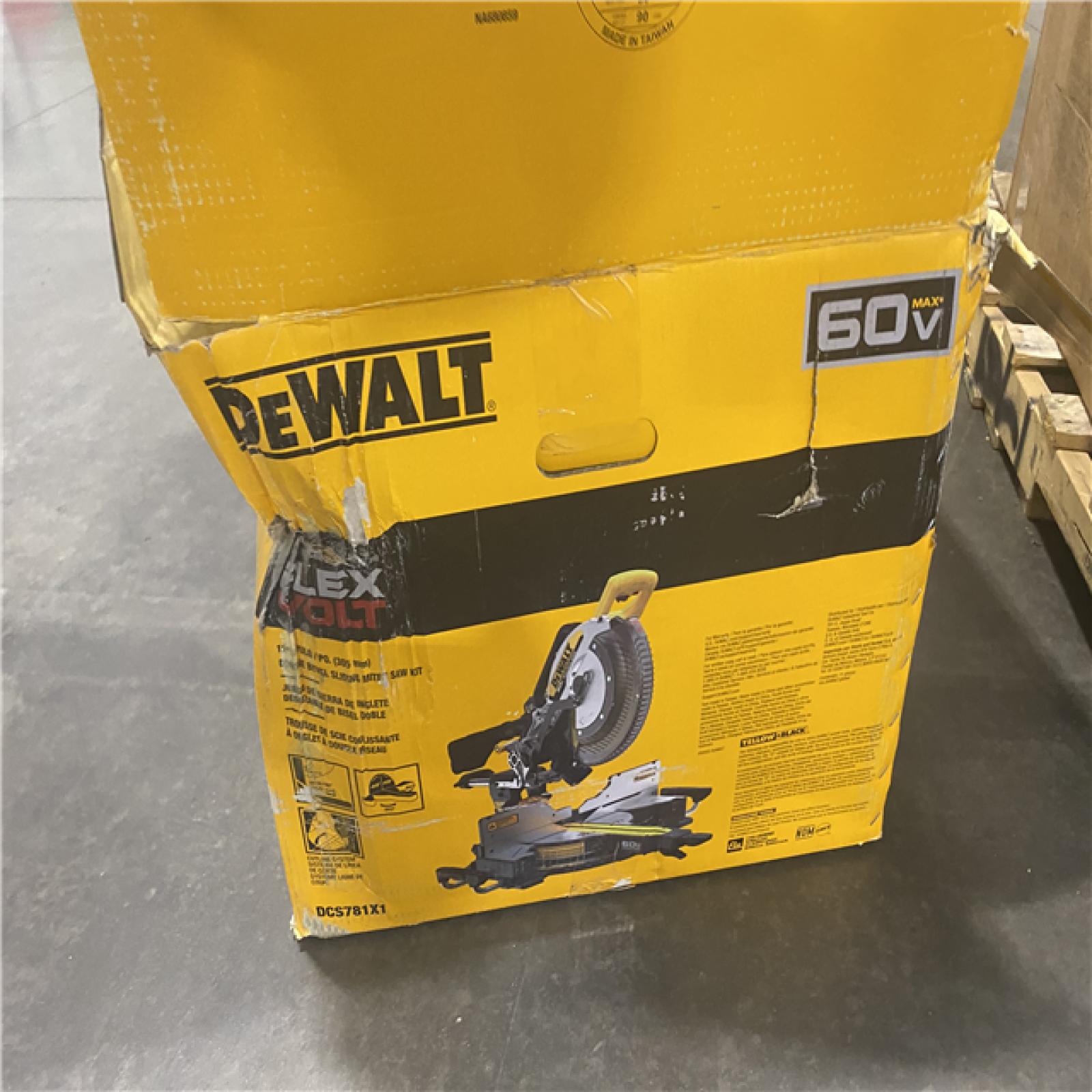 As-Is- DEWALT 60V Lithium-Ion 12 in. Cordless Sliding Miter Saw Kit with 9.0Ah Battery Pack