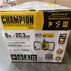 Phoenix NEW Champion Power Equipment 53cc 4-Cycle Gas Powered 1-Man Earth Auger with 8 in. Bit