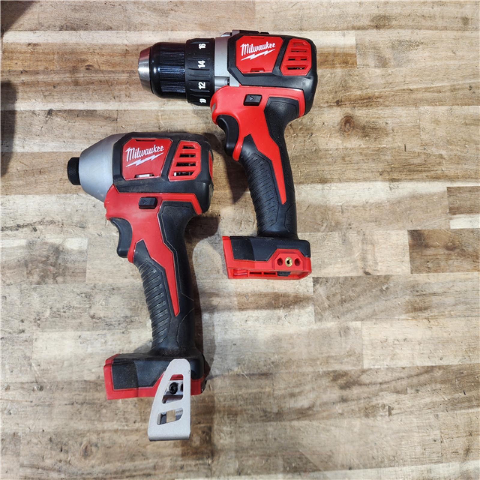 HOUSTON LOCATION - AS-IS Milwaukee 18V Lithium-Ion Cordless Drill Driver/Impact Driver Combo Kit