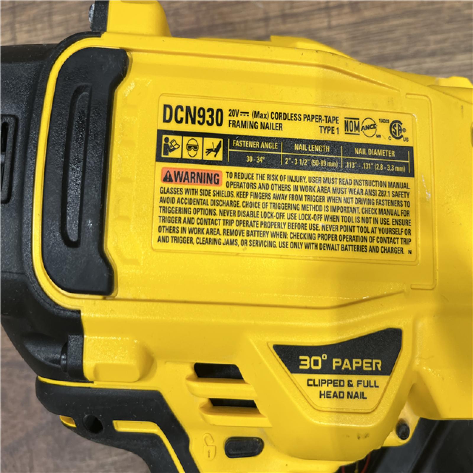 AS-IS DEWALT 20-Volt 21° Cordless Framing Nailer (Tool-Only)