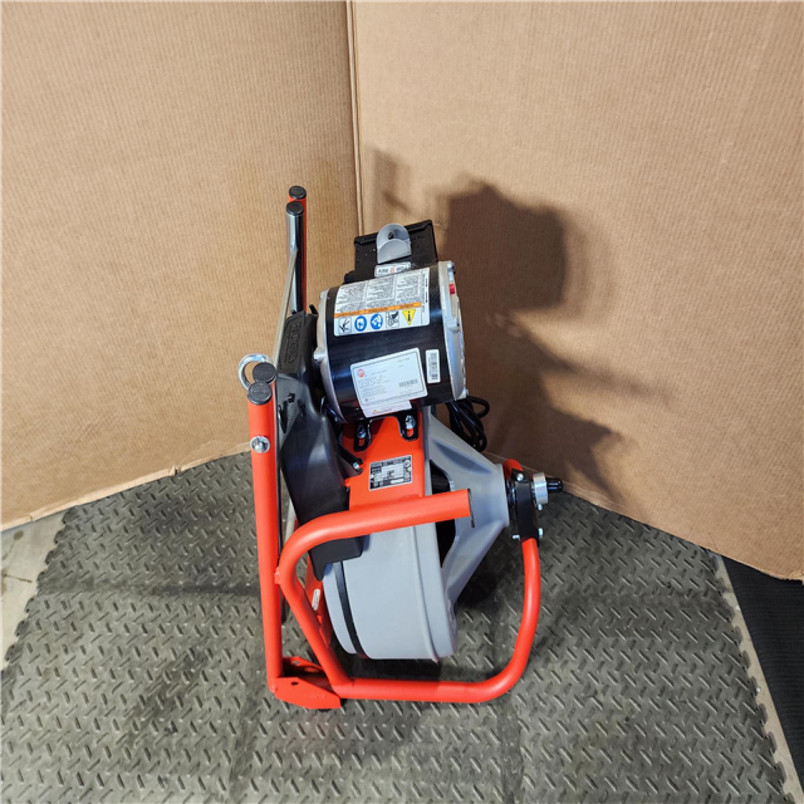HOUSTON LOCATION - AS-IS RIDGID K-400 Drain Cleaning Snake Auger 120-Volt Drum Machine with C-32IW 3/8 in. X 75 Ft. Cable + 4-Piece Tool Set & Gloves