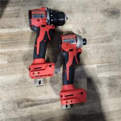 HOUSTON LOCATION - AS-IS Milwaukee M18 18V Lithium-Ion Brushless Cordless Compact Drill/Impact Combo Kit (2-Tool) W/(2) 2.0 Ah Batteries  Charger & Bag